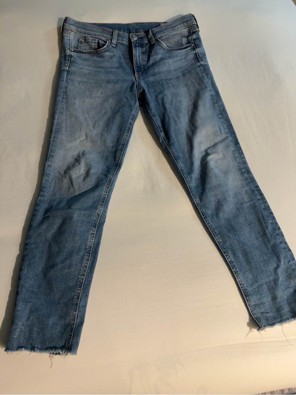 Rag & Bone Jean Crop Raw Hem Jeans 30